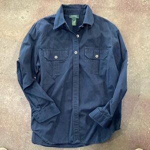 Ralph Lauren Navy Blue Button-Up Shirt